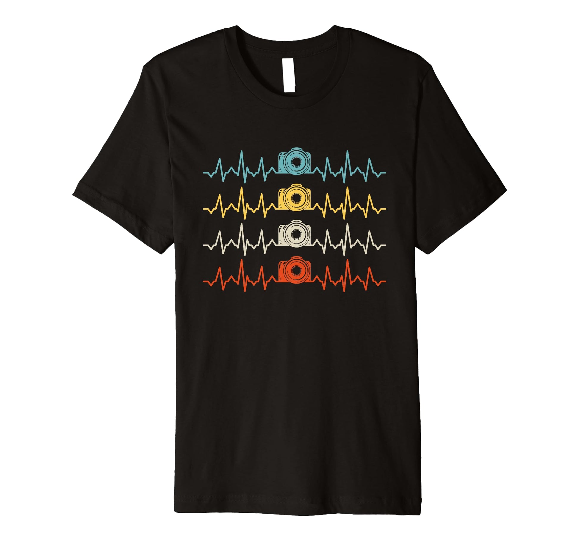 Heartbeat Photography Camera T-Shirt - Casual Everyday Wear Unisex - T-Shirt, Sweatshirt, Hoodie