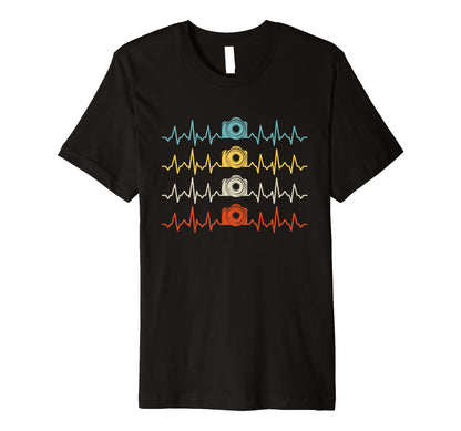 Heartbeat Photography Camera T-Shirt - Casual Everyday Wear Unisex - T-Shirt, Sweatshirt, Hoodie