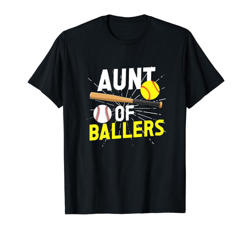 Aunt Ballers Proud Baseball Softball T-Shirt - Aesthetic Graphic Men Women - T-Shirt, Sweatshirt, Hoodie