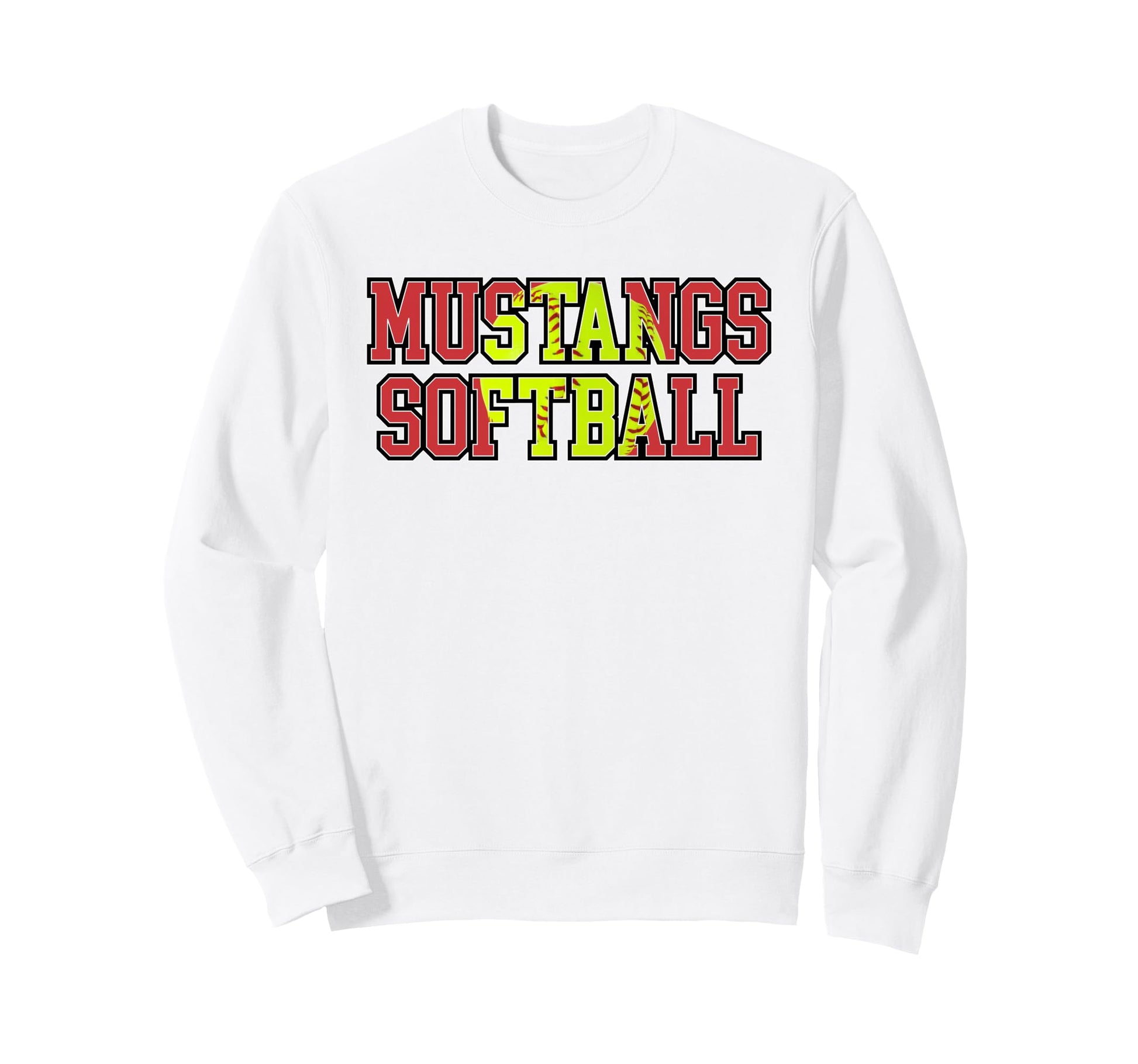 Mustangs Softball Mom Red Mustang Sweatshirt - Unique Graphic for Adults - T-Shirt, Sweatshirt, Hoodie