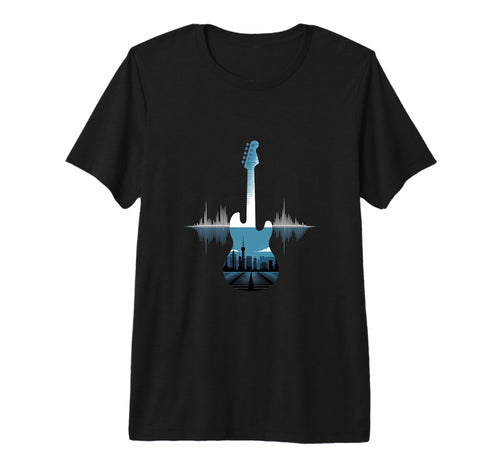 Guitar Sound Wave Musician Acoustic T-Shirt - Minimalist Print for Adults - T-Shirt, Sweatshirt, Hoodie