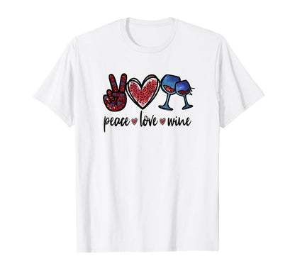 Wine Accessories And Wine Mom Peace T-Shirt - Custom Art Print for Adults - T-Shirt, Sweatshirt, Hoodie