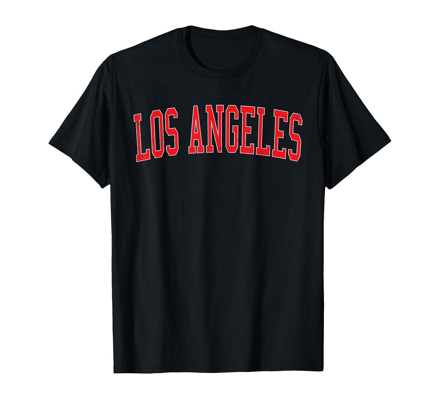 Los Angeles Ca Varsity Red Text T-Shirt - Custom Art Print Unisex - T-Shirt, Sweatshirt, Hoodie