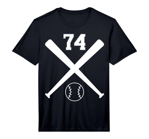 Baseball Softball Number 74 T-Shirt - Streetwear Style Men Women - T-Shirt, Sweatshirt, Hoodie