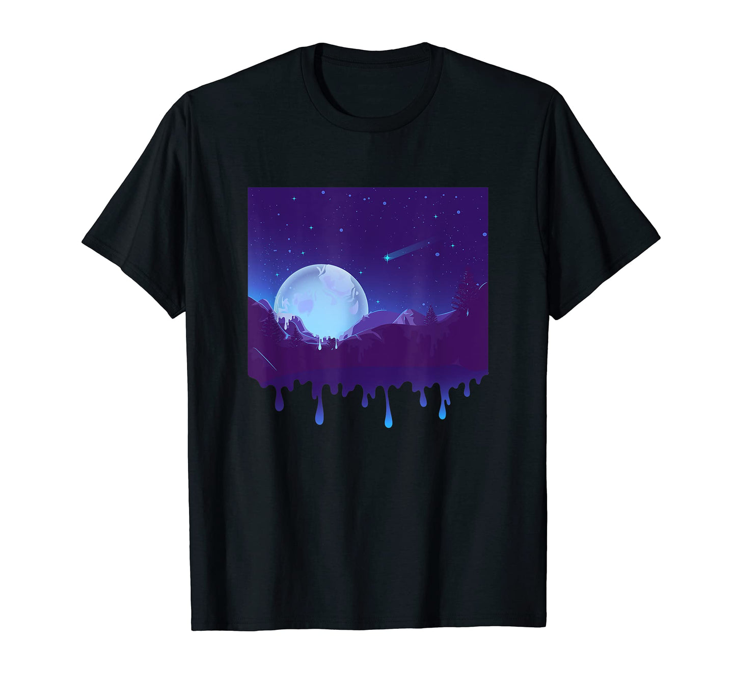 Nature Lover Camping Moon Melted T-Shirt - Minimalist Print for Adults - T-Shirt, Sweatshirt, Hoodie