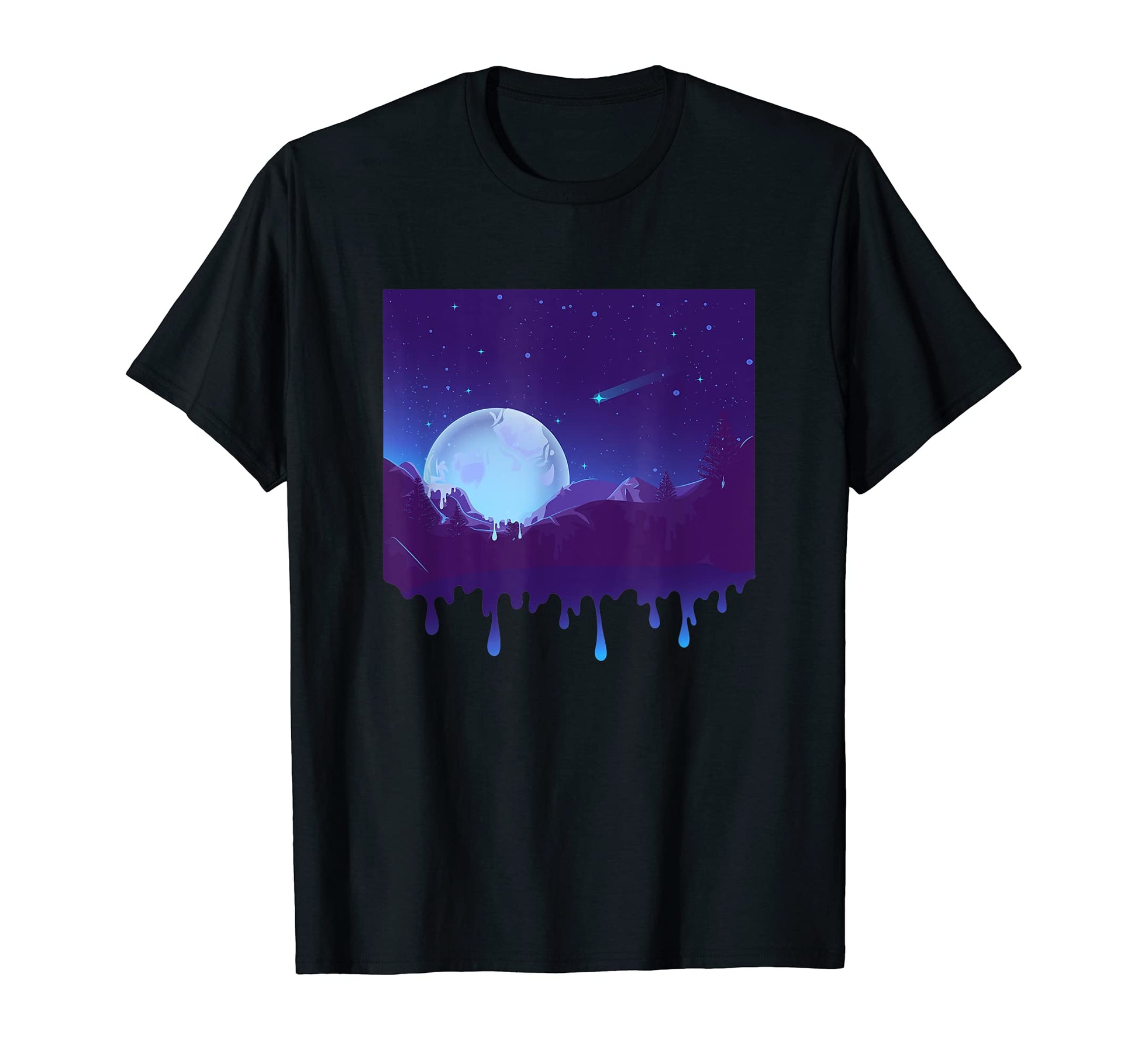 Nature Lover Camping Moon Melted T-Shirt - Minimalist Print for Adults - T-Shirt, Sweatshirt, Hoodie