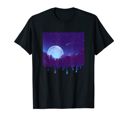 Nature Lover Camping Moon Melted T-Shirt - Minimalist Print for Adults - T-Shirt, Sweatshirt, Hoodie