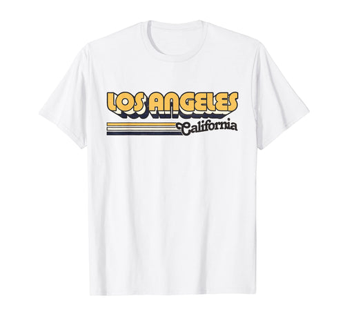 Los Angeles Stripes 70S Typography T-Shirt - Graphic Print for Adults - T-Shirt, Sweatshirt, Hoodie