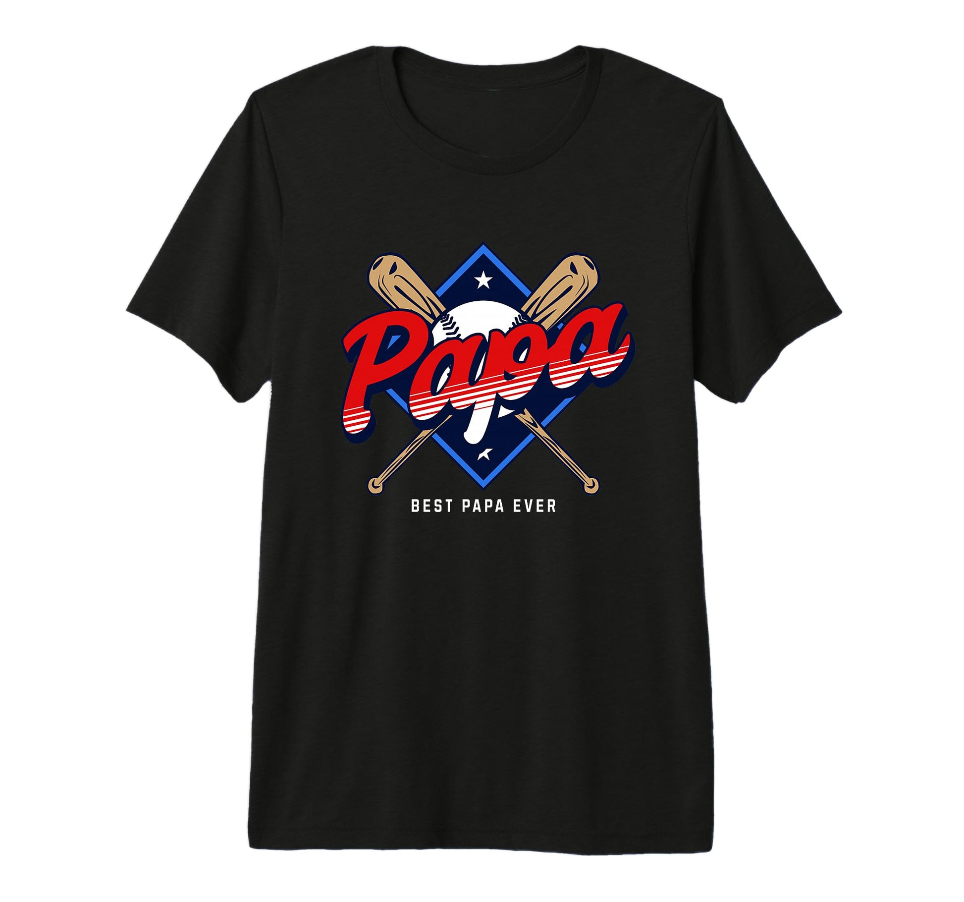 Baseball Papa Dad Grandpa Mens T-Shirt - Fun Novelty Design Men Women - T-Shirt, Sweatshirt, Hoodie