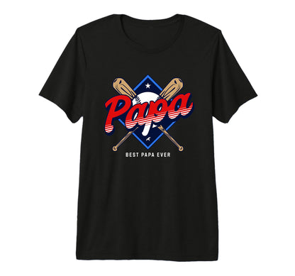 Baseball Papa Dad Grandpa Mens T-Shirt - Fun Novelty Design Men Women - T-Shirt, Sweatshirt, Hoodie