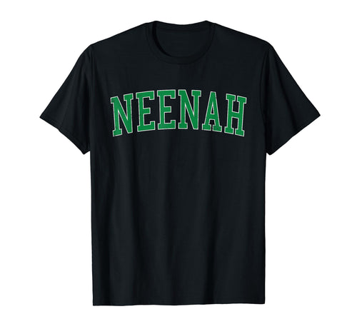 Neenah Wi Distressed Green Varsity T-Shirt - Streetwear Style for Adults - T-Shirt, Sweatshirt, Hoodie