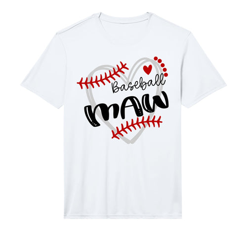 Personalized Baseball Heart Maw T-Shirt - Streetwear Style for Adults - T-Shirt, Sweatshirt, Hoodie