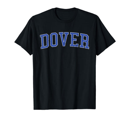 Dover De Distressed Blue Varsity T-Shirt - Fun Novelty Design Unisex - T-Shirt, Sweatshirt, Hoodie