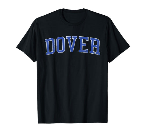 Dover De Distressed Blue Varsity T-Shirt - Fun Novelty Design Unisex - T-Shirt, Sweatshirt, Hoodie