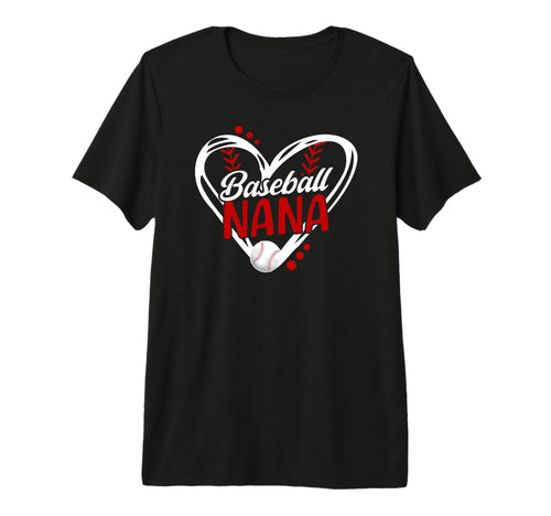 Baseball Nana Heart Nana Baseball T-Shirt - Custom Art Print for Adults - T-Shirt, Sweatshirt, Hoodie
