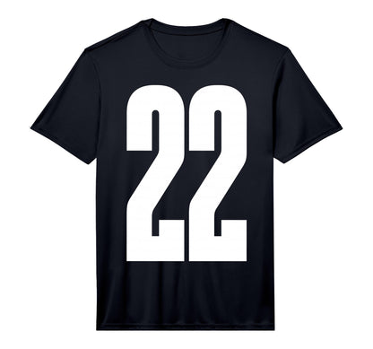 Sports Team White Number 22 Performance T-Shirt - Graphic Print for Adults - T-Shirt, Sweatshirt, Hoodie