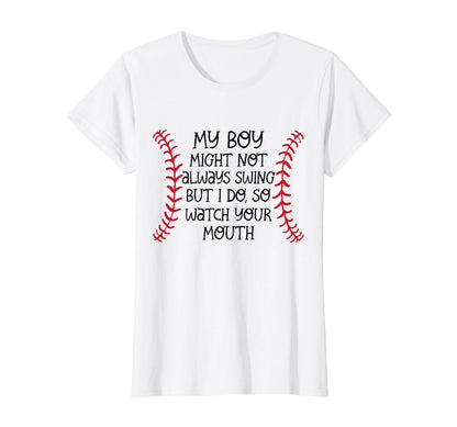 Womens Baseball Outfit Moms My T-Shirt - Casual Everyday Wear for Adults - T-Shirt, Sweatshirt, Hoodie