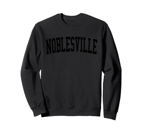 Noblesville Distressed Black Varsity Sweatshirt - Unique Graphic Unisex - T-Shirt, Sweatshirt, Hoodie