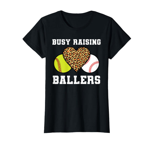 Busy Raising Ballers Softball T-Shirt - Graphic Print Unisex - T-Shirt, Sweatshirt, Hoodie