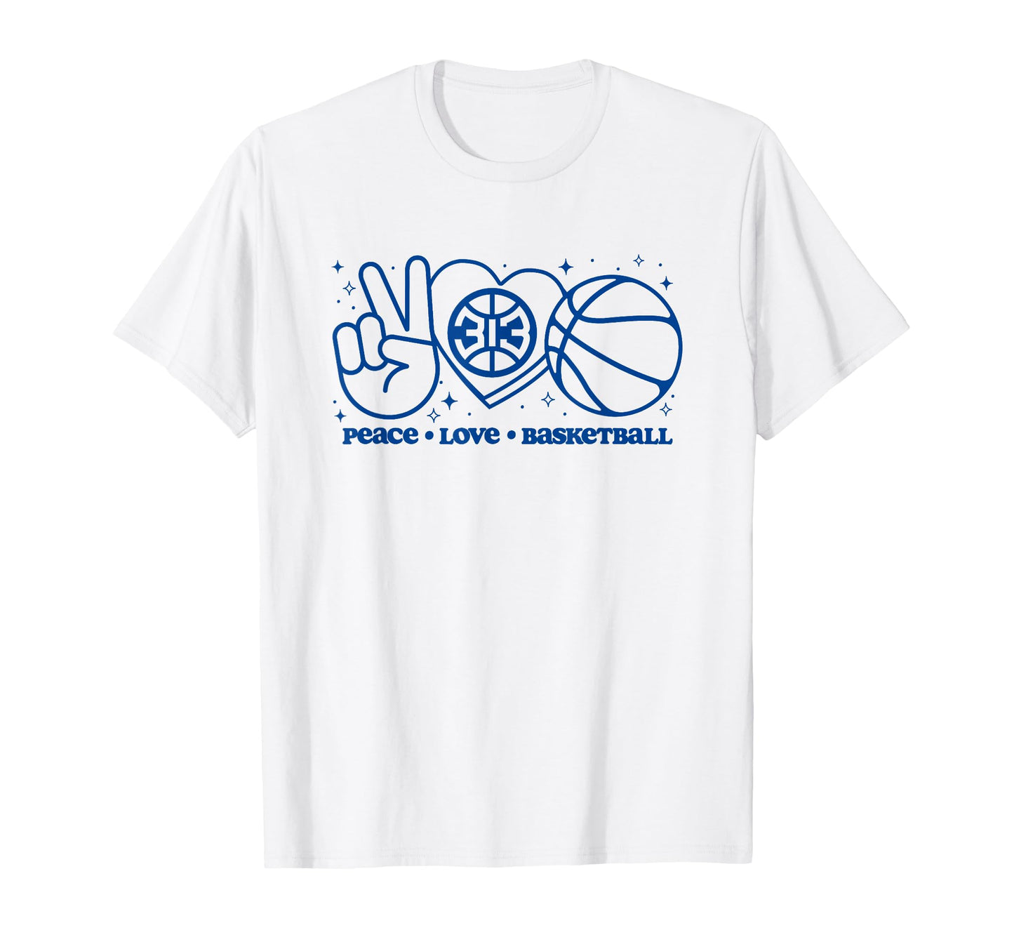 Nba Detroit Pistons Peace Love T-Shirt - Graphic Print for Adults - T-Shirt, Sweatshirt, Hoodie