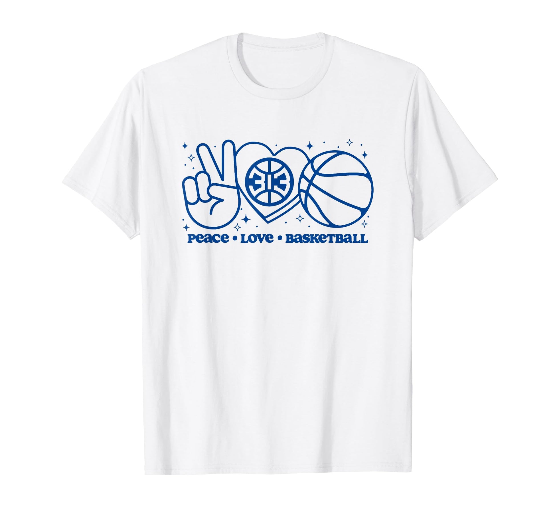 Nba Detroit Pistons Peace Love T-Shirt - Graphic Print for Adults - T-Shirt, Sweatshirt, Hoodie