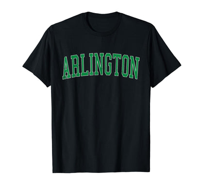 Arlington Tn Distressed Green Varsity T-Shirt - Custom Art Print Unisex - T-Shirt, Sweatshirt, Hoodie
