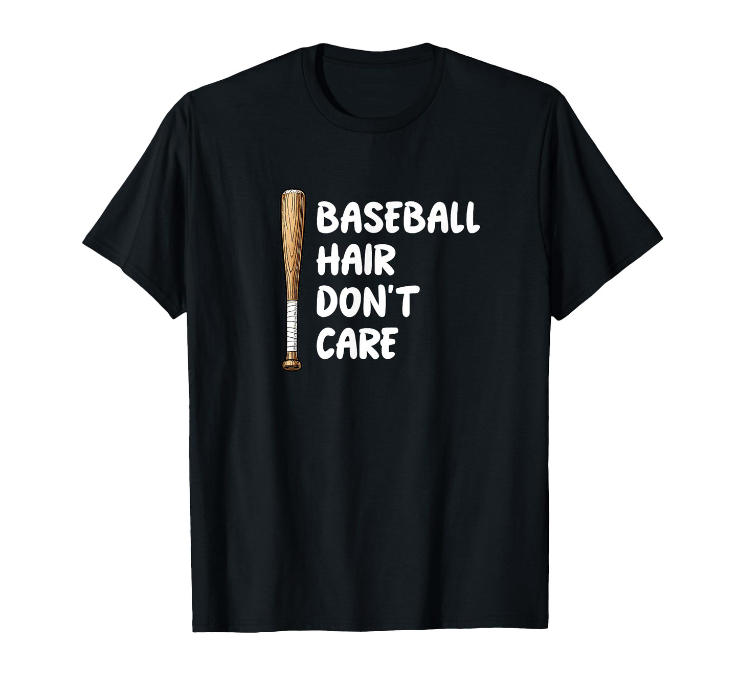 Baseball Hair Dont Care Baseball Mom T-Shirt - Aesthetic Graphic for Adults - T-Shirt, Sweatshirt, Hoodie