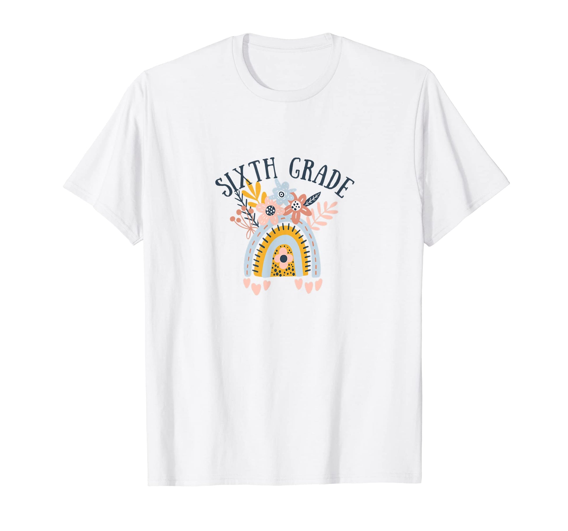 Sixth Grade Teacher Boho Rainbow T-Shirt - Custom Art Print for Adults - T-Shirt, Sweatshirt, Hoodie