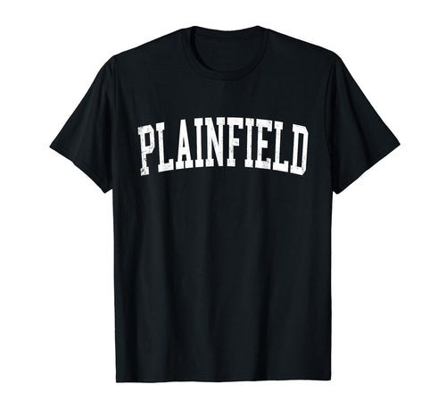 Plainfield Nj Distressed White Varsity T-Shirt - Graphic Print Unisex - T-Shirt, Sweatshirt, Hoodie