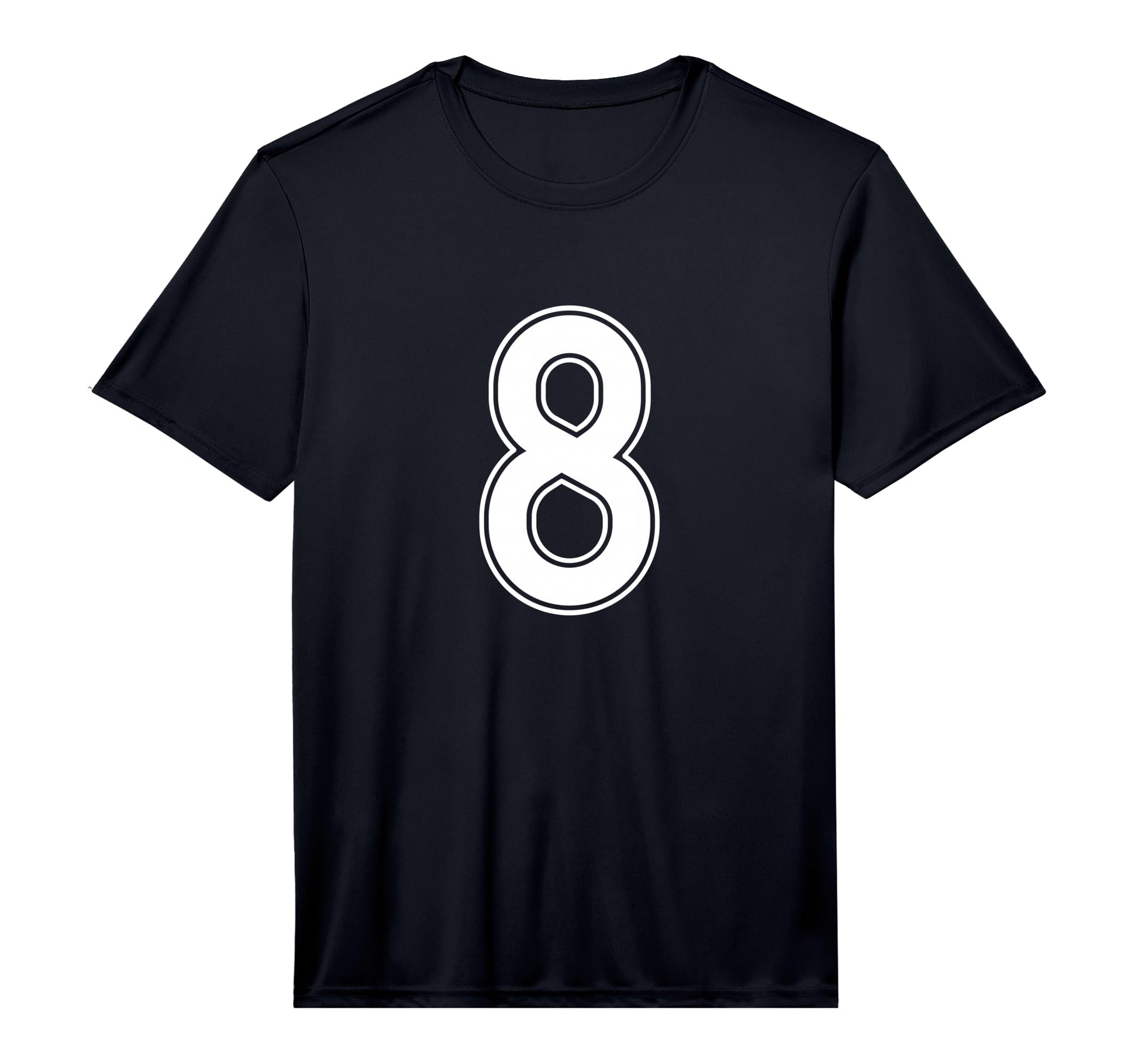 Sports Team White Number 8 Performance T-Shirt - Trendy Graphic Unisex - T-Shirt, Sweatshirt, Hoodie