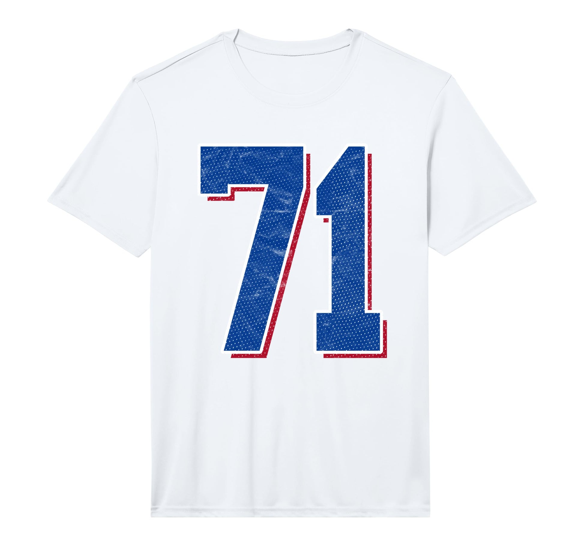 Number 71 Numbered Uniform Sports T-Shirt - Minimalist Print for Adults - T-Shirt, Sweatshirt, Hoodie