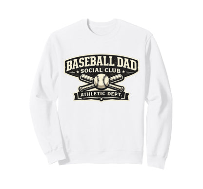 Baseball Dad Social Club Varsity Sweatshirt - Aesthetic Graphic Unisex - T-Shirt, Sweatshirt, Hoodie