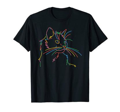 Rainbow Cat Gay Pride Cat Lgbt Cat T-Shirt - Unique Graphic for Adults - T-Shirt, Sweatshirt, Hoodie