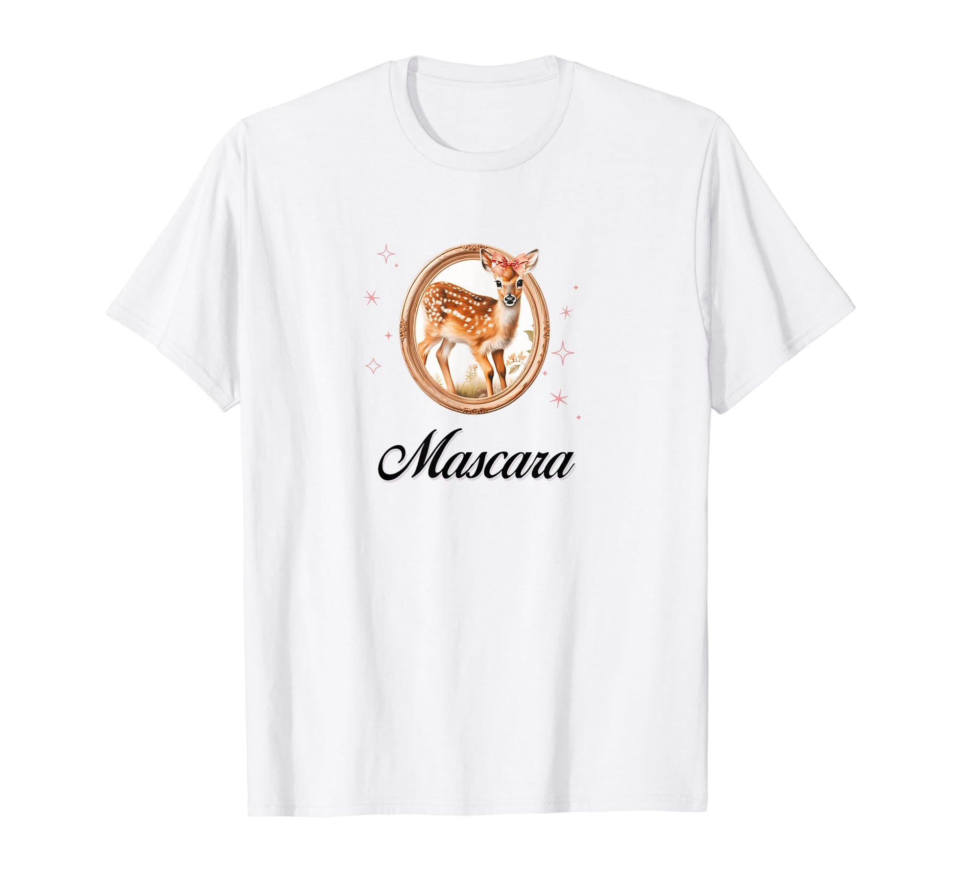 Mascara Deer Coquette Bow Girlcore Y2K T-Shirt - Fun Novelty Design Unisex - T-Shirt, Sweatshirt, Hoodie