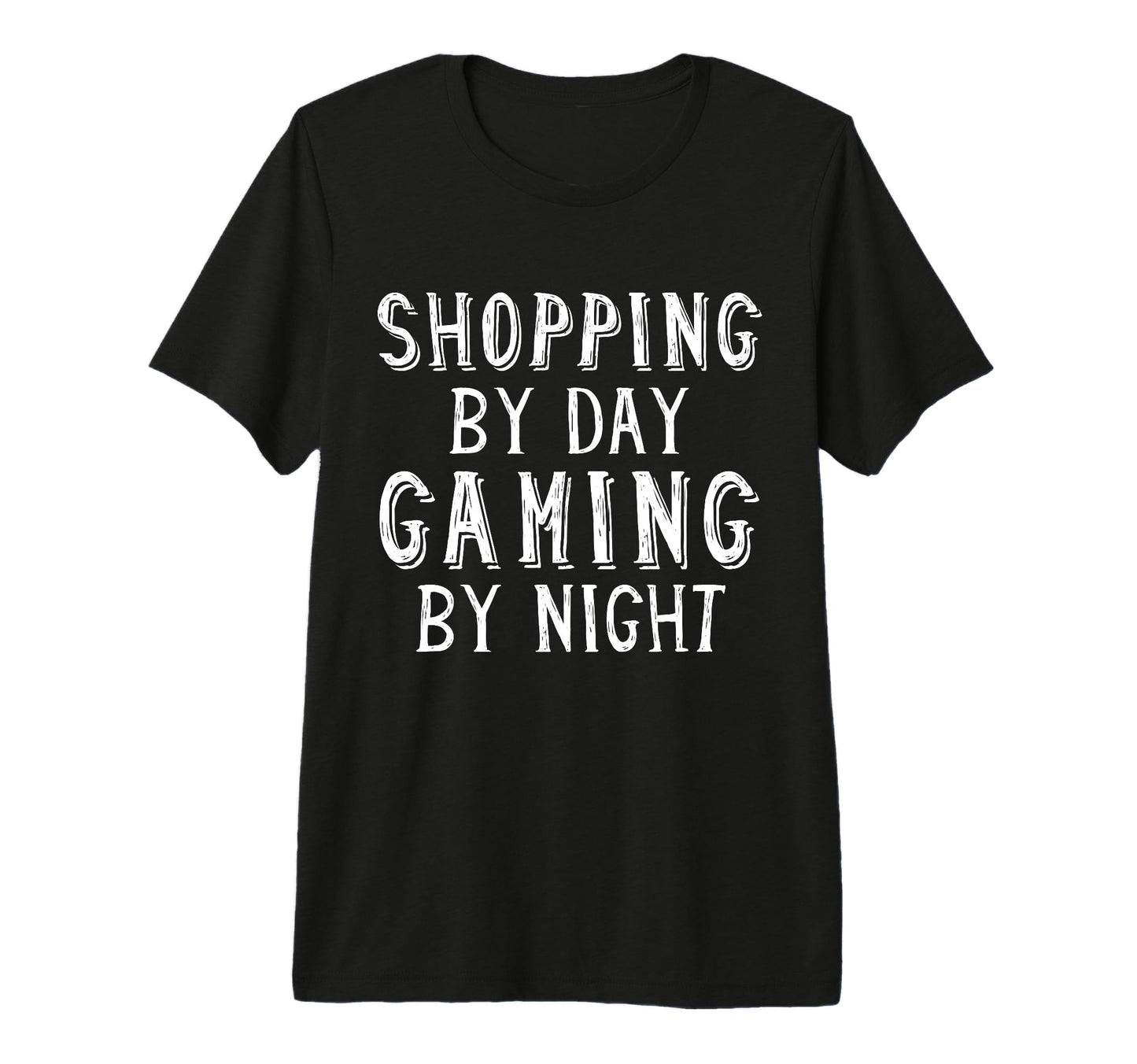 Shopping Day Gaming Night Grocery T-Shirt - Aesthetic Graphic for Adults - T-Shirt, Sweatshirt, Hoodie