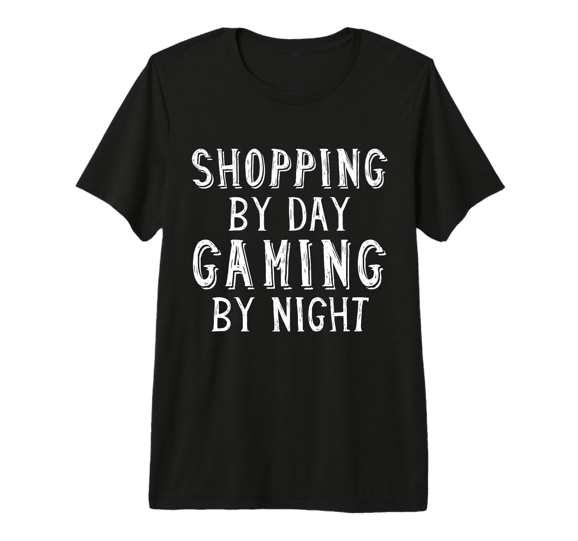 Shopping Day Gaming Night Grocery T-Shirt - Aesthetic Graphic for Adults - T-Shirt, Sweatshirt, Hoodie
