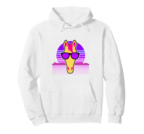 Aesthetic Vaporwave Outfits Horse Vaporwave Hoodie - Graphic Print Unisex - T-Shirt, Sweatshirt, Hoodie