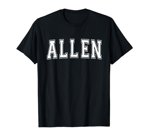 Allen Tx Texas Usa Sports Varsity T-Shirt - Minimalist Print Unisex - T-Shirt, Sweatshirt, Hoodie