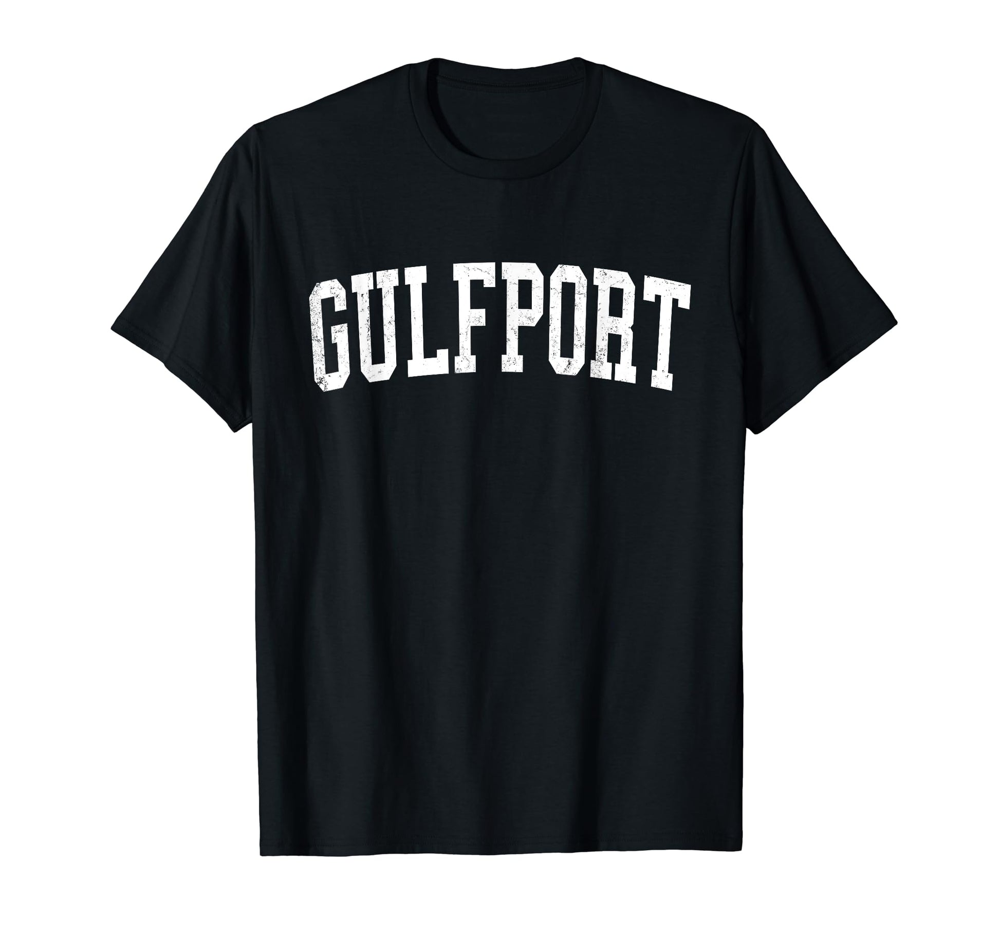 Gulfport Ms Distressed White Varsity T-Shirt - Minimalist Print Unisex - T-Shirt, Sweatshirt, Hoodie