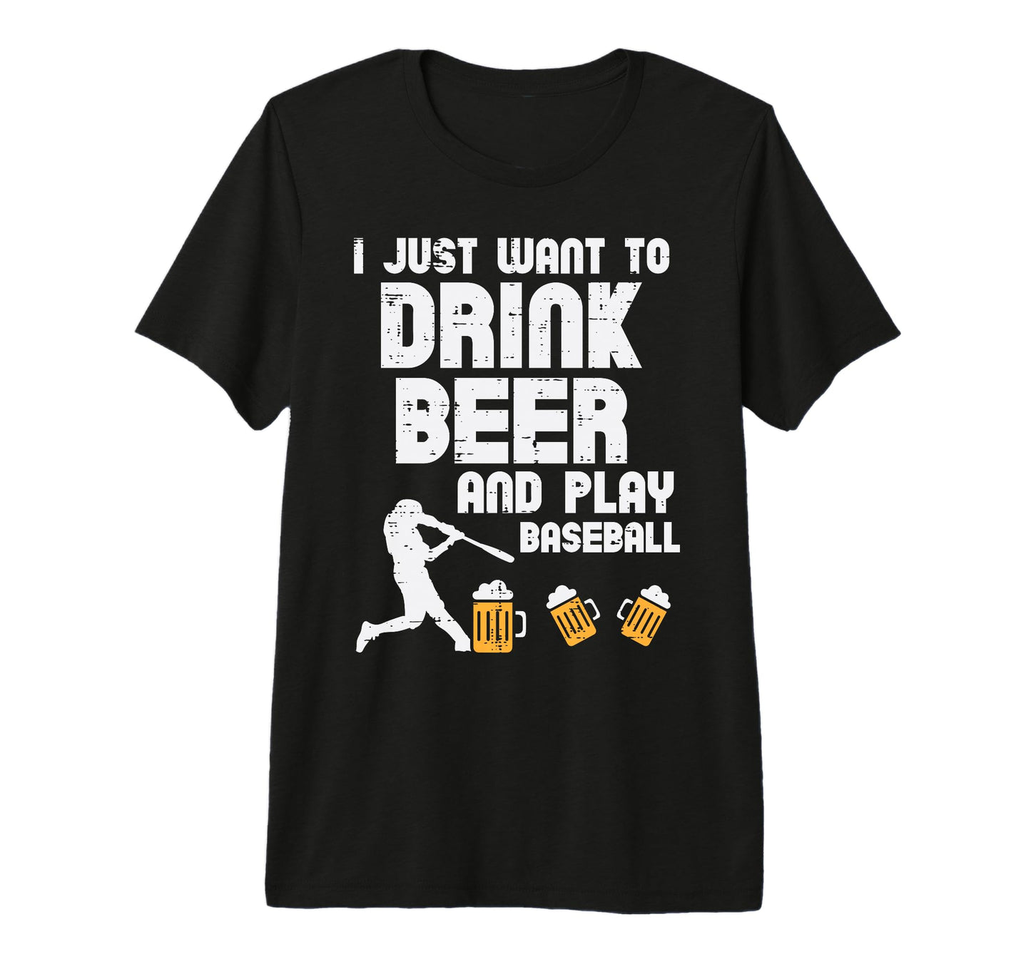 Drink Beer Play Baseball Funny Drinking T-Shirt - Trendy Graphic Men Women - T-Shirt, Sweatshirt, Hoodie