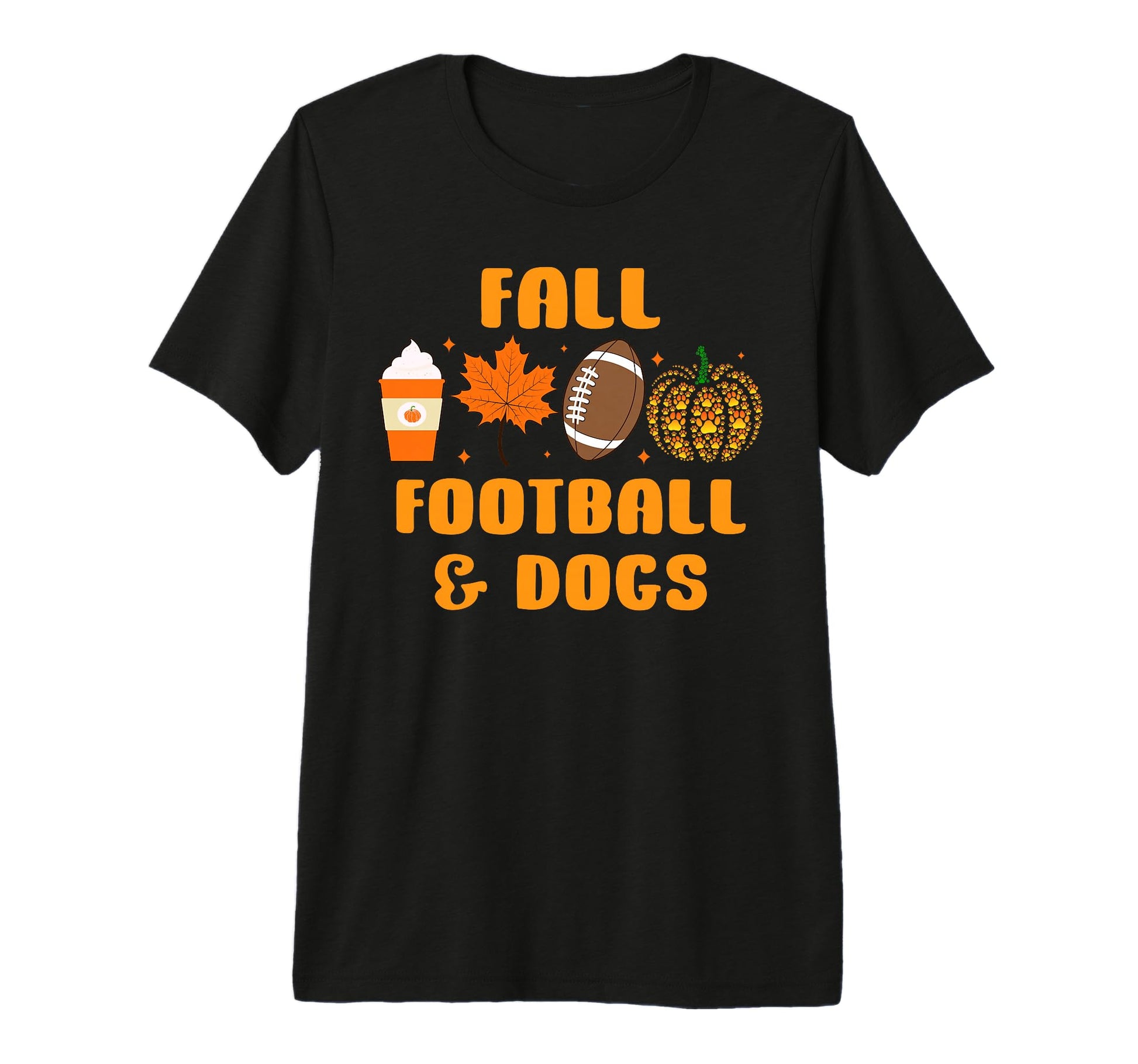 Fall Football And Dogs Game Day Fall T-Shirt - Novelty Apparel Men Women - T-Shirt, Sweatshirt, Hoodie