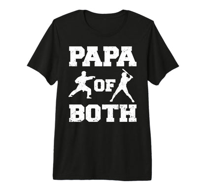 Mens Papa Both Funny Baseball And T-Shirt - Fun Novelty Design for Adults - T-Shirt, Sweatshirt, Hoodie