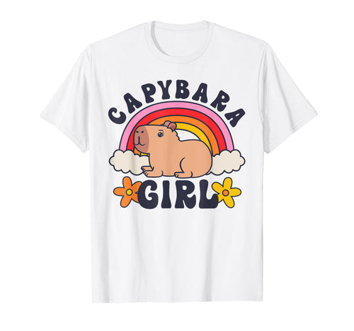 Capybara Rodent Animal Daisy T-Shirt - Fun Novelty Design for Adults - T-Shirt, Sweatshirt, Hoodie