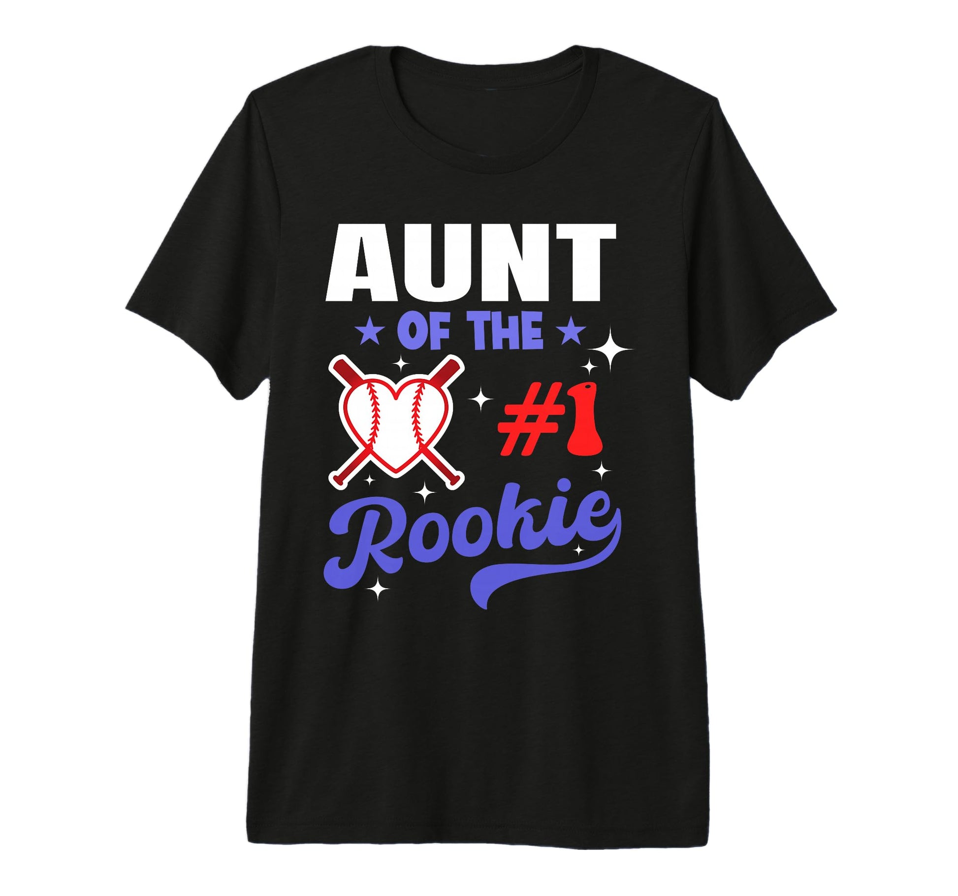 Aunt Rookie 1St Baseball Birthday Party T-Shirt - Novelty Apparel Unisex - T-Shirt, Sweatshirt, Hoodie