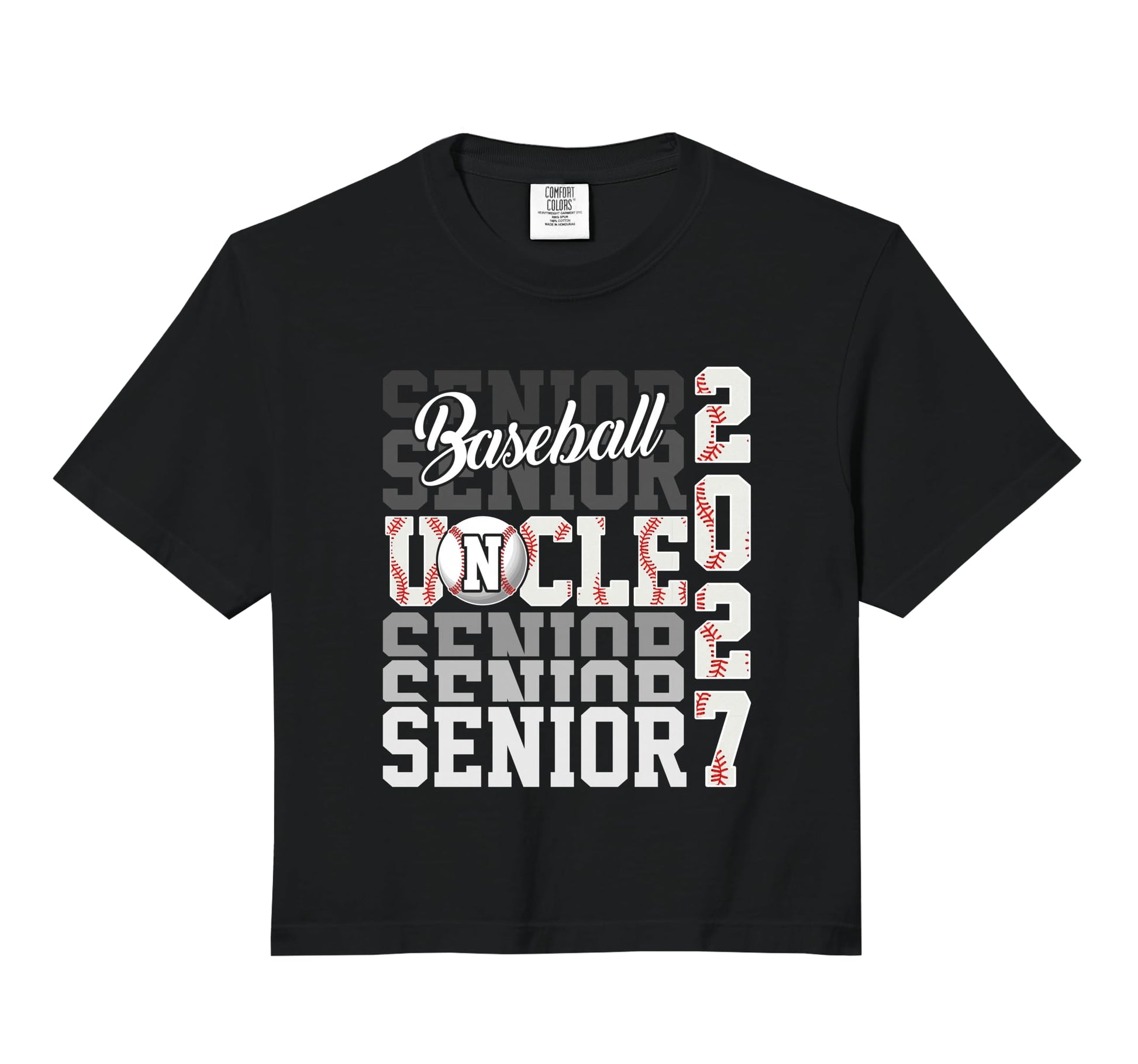 Senior 2027 Baseball Uncle Proud T-Shirt - Streetwear Style for Adults - T-Shirt, Sweatshirt, Hoodie