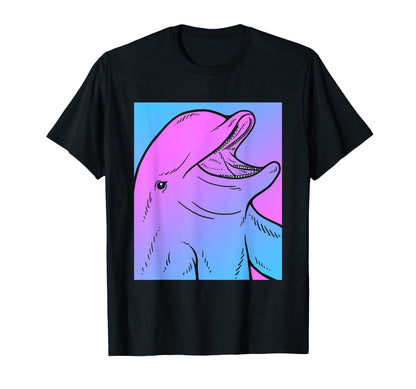 Vaporwave Dolphin Aesthetic Pastel Goth T-Shirt - Unique Graphic Unisex - T-Shirt, Sweatshirt, Hoodie