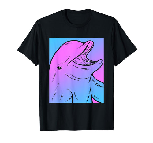Vaporwave Dolphin Aesthetic Pastel Goth T-Shirt - Unique Graphic Unisex - T-Shirt, Sweatshirt, Hoodie