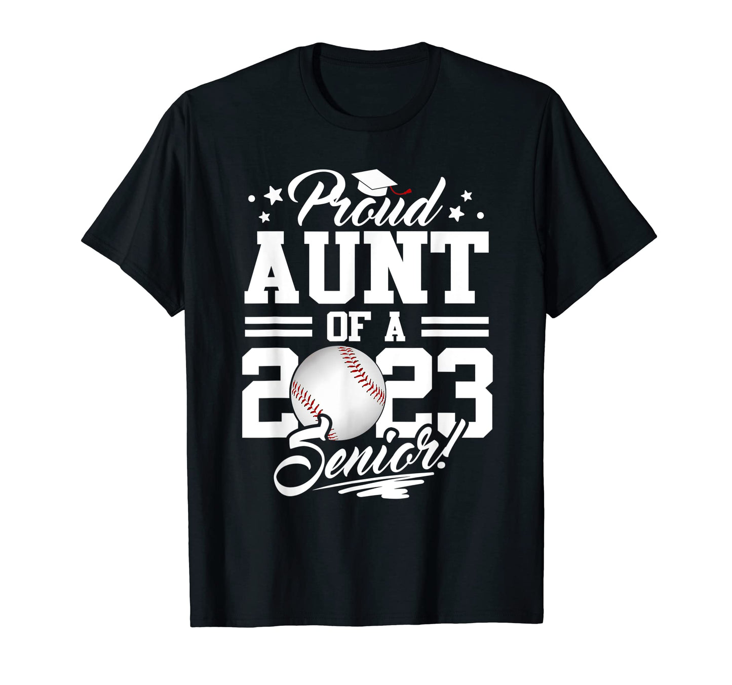 Proud Aunt 2023 Senior Graduate T-Shirt - Minimalist Print Men Women - T-Shirt, Sweatshirt, Hoodie