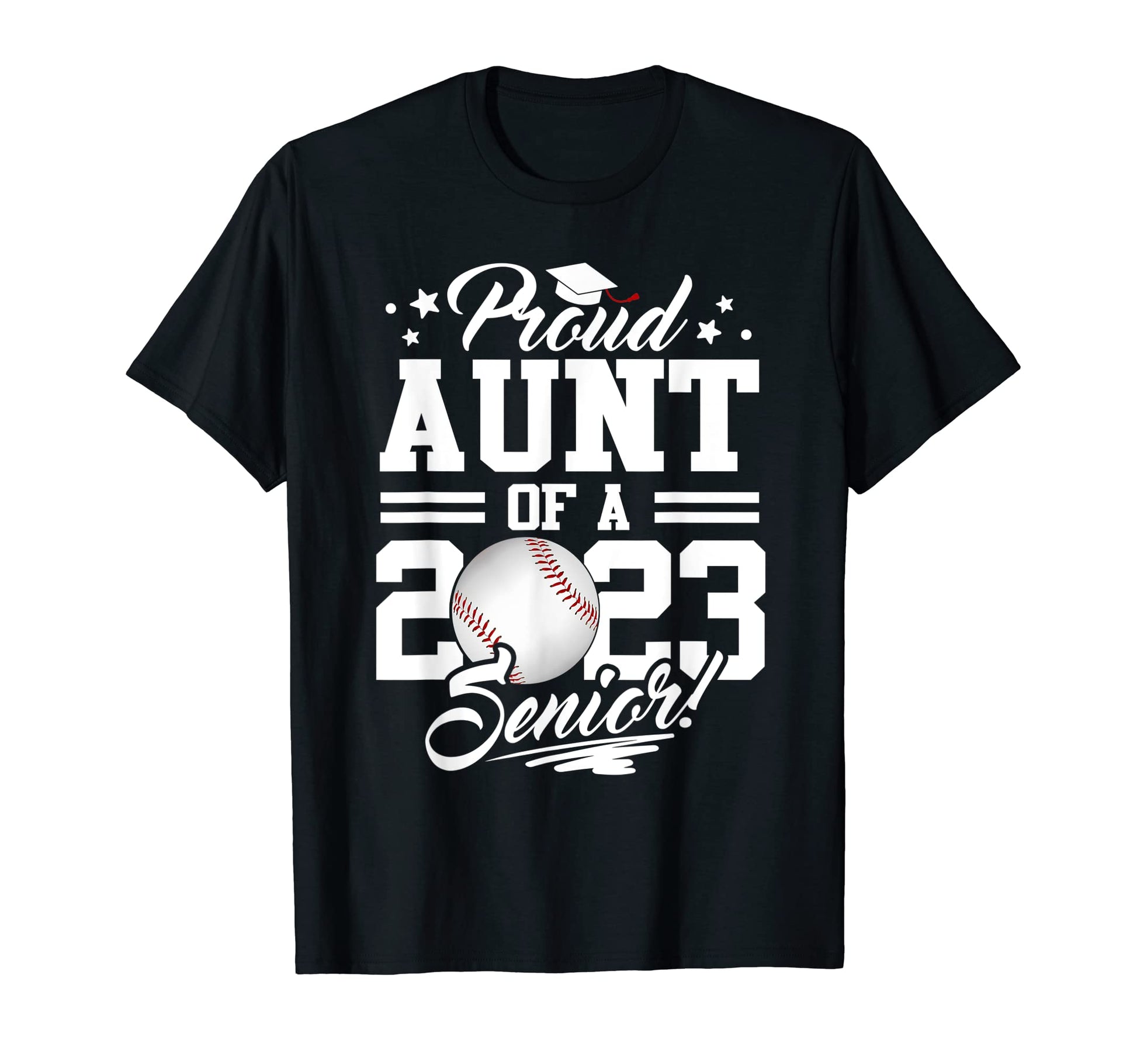 Proud Aunt 2023 Senior Graduate T-Shirt - Minimalist Print Men Women - T-Shirt, Sweatshirt, Hoodie