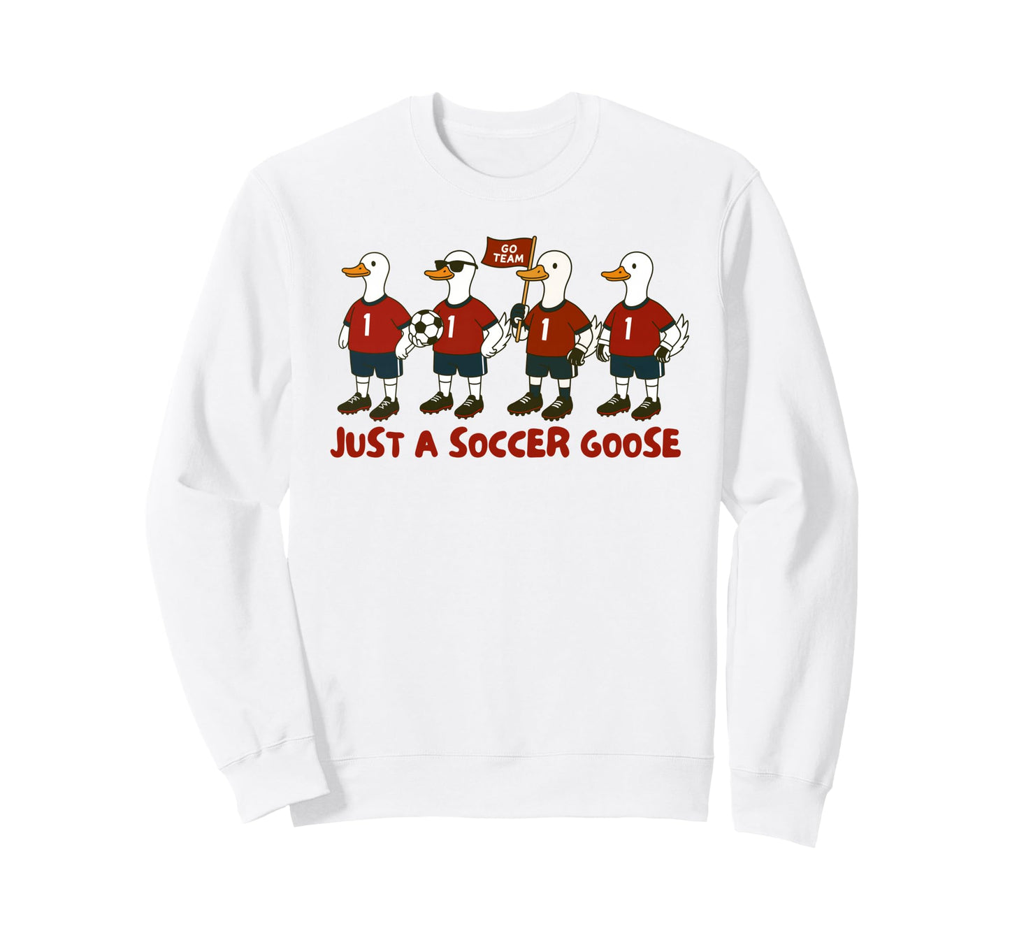 Soccer Player Game Day Silly Goose Sweatshirt - Minimalist Print Unisex - T-Shirt, Sweatshirt, Hoodie